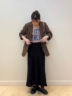 「Rie Miller（リエミラー）のアイテム」を使った、nanamiさん（レディース・163cm）の春コーディネート