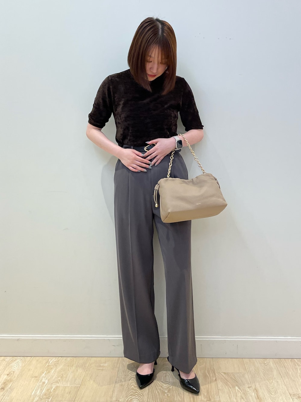 nanamiさんの「トライアングルバックルベルト（NOLLEY’S）」を使ったコーディネートの1枚目の写真