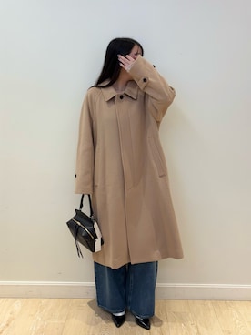 「NOLLEY’S Sophi（ノーリーズソフィ）のBOXチェーンスライドネックレス（ネックレス、ゴールド系）」を使った、nanamiさん（レディース・163cm）の秋コーディネート