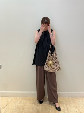 「アイテム（エコバッグ/サブバッグ）」を使った、nanamiさん（レディース・163cm）の夏コーディネート