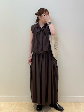 「NOLLEY’S（ノーリーズ）のアイテム」を使った、nanamiさん（レディース・163cm）の夏コーディネート