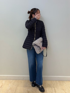 「アイテム（ダウンジャケット/コート）」を使った、nanamiさん（レディース・163cm）の秋コーディネート