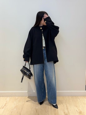 「LORISTELLA（ロリステッラ）の【LORISTELLA/ロリステッラ】 EMILYワンハンドルdollaroバッグ（ショルダーバッグ、ブラック系）」を使った、nanamiさん（レディース・163cm）の秋コーディネート
