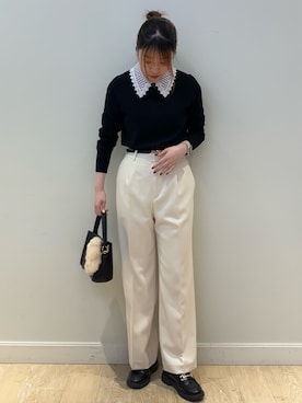 「アイテム（チャーム）」を使った、nanamiさん（レディース・163cm）の秋コーディネート