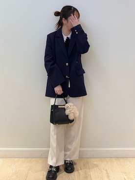 「アイテム（チャーム）」を使った、nanamiさん（レディース・163cm）の秋コーディネート