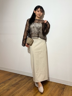 「アイテム（ローファー）」を使った、アンリさん（レディース・152cm）の夏コーディネート