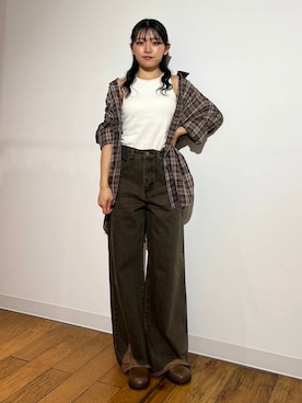 「アイテム（スリッポン）」を使った、アンリさん（レディース・152cm）の夏コーディネート