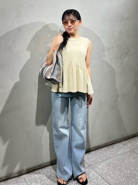 「RODE SKO（ロデスコ）のアイテム」を使った、あんりさん（レディース・152cm）の夏コーディネート
