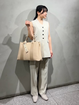 「RODE SKO（ロデスコ）のアイテム（バッグ）」を使った、アンリさん（レディース・152cm）の春コーディネート