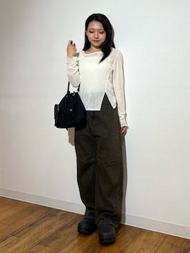 「カーブデニム」｜アンリさん（レディース・152cm）の夏コーディネート