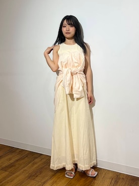 「SENSE OF PLACE by URBAN RESEARCH（センスオブプレイスバイアーバンリサーチ）のアイテム（サンダル）」を使った、アンリさん（レディース・152cm）の夏コーディネート