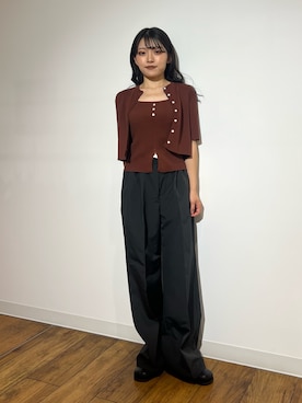 「サマーニット」｜アンリさん（レディース・152cm・20代）の夏コーディネート