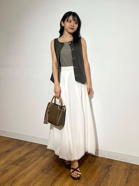 「柄物」｜アンリさん（レディース・152cm）の夏コーディネート