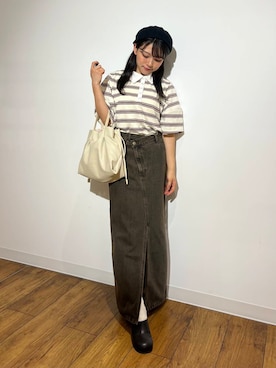 「アイテム（スリッポン）」を使った、アンリさん（レディース・152cm）の夏コーディネート