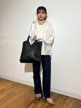 「SENSE OF PLACE by URBAN RESEARCH（センスオブプレイスバイアーバンリサーチ）のアイテム（サンダル）」を使った、アンリさん（レディース・152cm）の夏コーディネート