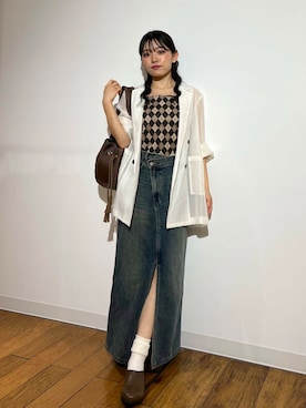 「夏」｜「アイテム（ジャケット/アウター）」を使った、アンリさん（レディース・152cm）の夏コーディネート