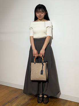 「RODE SKO（ロデスコ）のアイテム」を使った、アンリさん（レディース・152cm）の春コーディネート