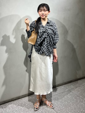 「RODE SKO（ロデスコ）のアイテム」を使った、あんりさん（レディース・152cm）の夏コーディネート