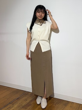 「SENSE OF PLACE by URBAN RESEARCH（センスオブプレイスバイアーバンリサーチ）のアイテム（ローファー）」を使った、あんりさん（レディース・152cm）の春コーディネート