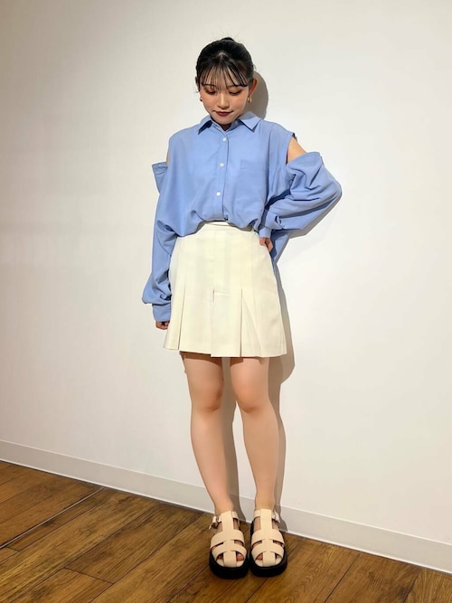 直営店仕入れ♪CH◆セメタリークロスパッチ ショートパンツ blue セール】タックショートパンツ（その他パンツ）｜SENSE OF PLACE