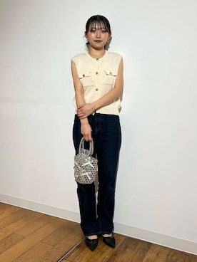 「アイテム（ベスト）」を使った、アンリさん（レディース・152cm）の夏コーディネート