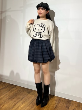 「SMELLY（スメリー）のアイテム」を使った、あんりさん（レディース・152cm）の秋コーディネート