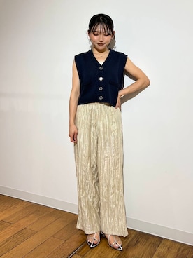 「SENSE OF PLACE by URBAN RESEARCH（センスオブプレイスバイアーバンリサーチ）のアイテム（サンダル）」を使った、アンリさん（レディース・152cm）の夏コーディネート