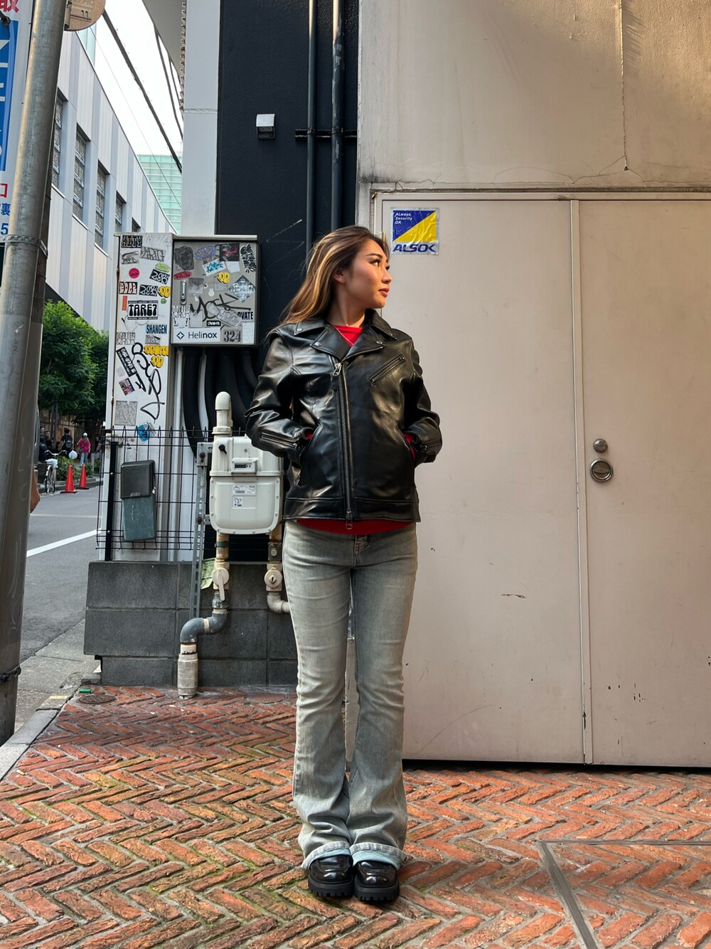 AMI (AVIREX 渋谷)｜AVIREXのライダースジャケットを使った 