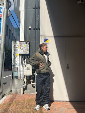 「フード付きアウター」｜「アイテム（ジャケット/アウター）」を使った、AMI さん（レディース・152cm）の秋コーディネート