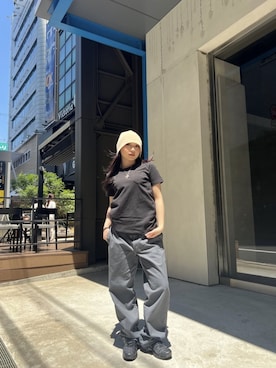 「AVIREX（アヴィレックス）のアイテム」を使った、AMI さん（レディース・152cm）の春コーディネート