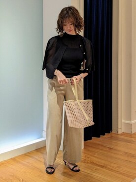 「NOLLEY’S（ノーリーズ）のストラップサンダル（サンダル）」を使った、nol takamiさん（レディース・163cm）の夏コーディネート