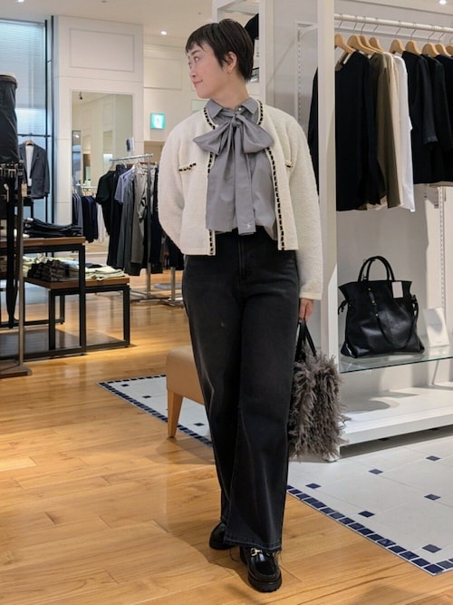 新品・タグ付き 24年♡ルネ リボン付きブラウス パール レース 定価6万円 M 新品・タグ付き 24年♡ルネ リボン付きブラウス パール レース