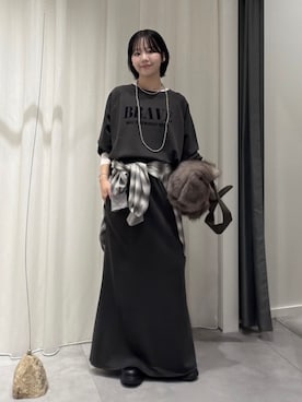 「DouDou（ドゥドゥ）のアイテム（バッグ）」を使った、madokaさん（レディース・156cm）の秋コーディネート