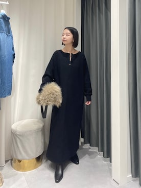 「裏起毛ワンピース」｜madokaさん（レディース・156cm）の秋コーディネート