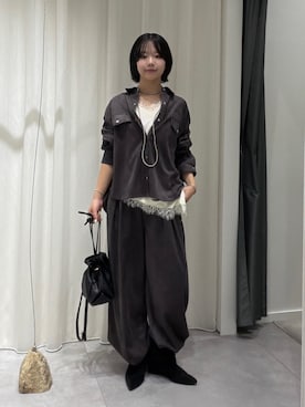 「DouDou（ドゥドゥ）のアイテム（バッグ）」を使った、madokaさん（レディース・156cm）の秋コーディネート