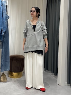 「レディースファッション」｜「アイテム（スラックス）」を使った、madokaさん（レディース・156cm）の秋コーディネート