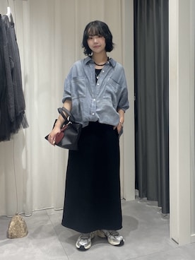 「DouDou（ドゥドゥ）のアイテム（ワンピース/ドレス）」を使った、madokaさん（レディース・156cm）の春コーディネート