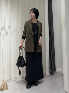 「DouDou（ドゥドゥ）のアイテム（バッグ）」を使った、madokaさん（レディース・156cm）の秋コーディネート