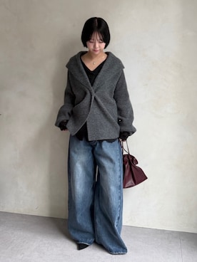 「DouDou（ドゥドゥ）のアイテム（バッグ）」を使った、madokaさん（レディース・156cm）の秋コーディネート