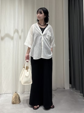「DouDou（ドゥドゥ）のアイテム（アクセサリー）」を使った、madokaさん（レディース・156cm）の夏コーディネート