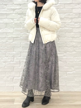「MISCH MASCH（ミッシュマッシュ）のアイテム（ジャケット/アウター）」を使った、MISCHMASCH ECさん（レディース・150cm）の冬コーディネート