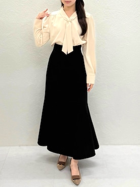 「アイテム（シャツ/ブラウス）」を使った、MISCHMASCH ECさん（レディース・160cm）の秋コーディネート