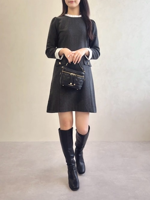 セール】2025秋冬新作 配色サックミニワンピース（ワンピース）｜MISCH