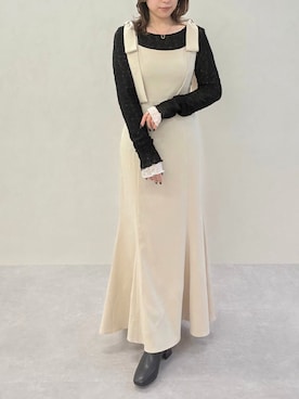 「アイテム（ジャンパースカート）」を使った、MISCHMASCH ECさん（レディース・150cm）の秋コーディネート