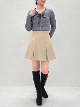 「ボウタイ」｜MISCHMASCH ECさん（レディース・160cm）の秋コーディネート