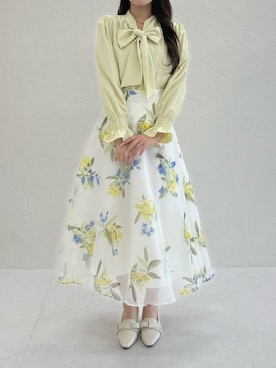 「上品」｜MISCHMASCH ECさん（レディース・160cm）の春コーディネート