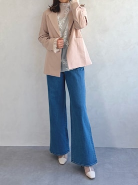 「31 Sons de mode（トランテアン　ソン　ドゥ　モード）のアイテム（ジャケット/アウター）」を使った、MISCHMASCH ECさん（レディース・158cm）の春コーディネート