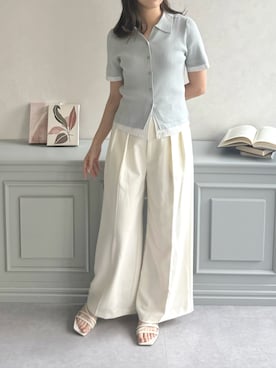 「31 Sons de mode（トランテアン　ソン　ドゥ　モード）のアイテム」を使った、MISCHMASCH ECさん（レディース・160cm）の夏コーディネート