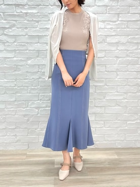 「MISCH MASCH（ミッシュマッシュ）のアイテム」を使った、MISCHMASCH ECさん（骨格ウェーブ・レディース・165cm）の夏コーディネート