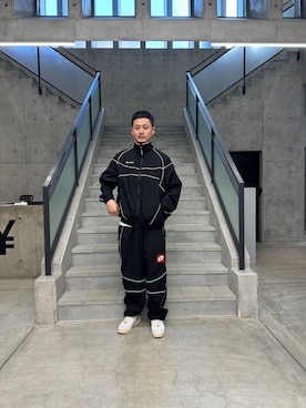 「アイテム（ナイロンジャケット）」を使った、7771011さん（メンズ・180cm）の秋コーディネート